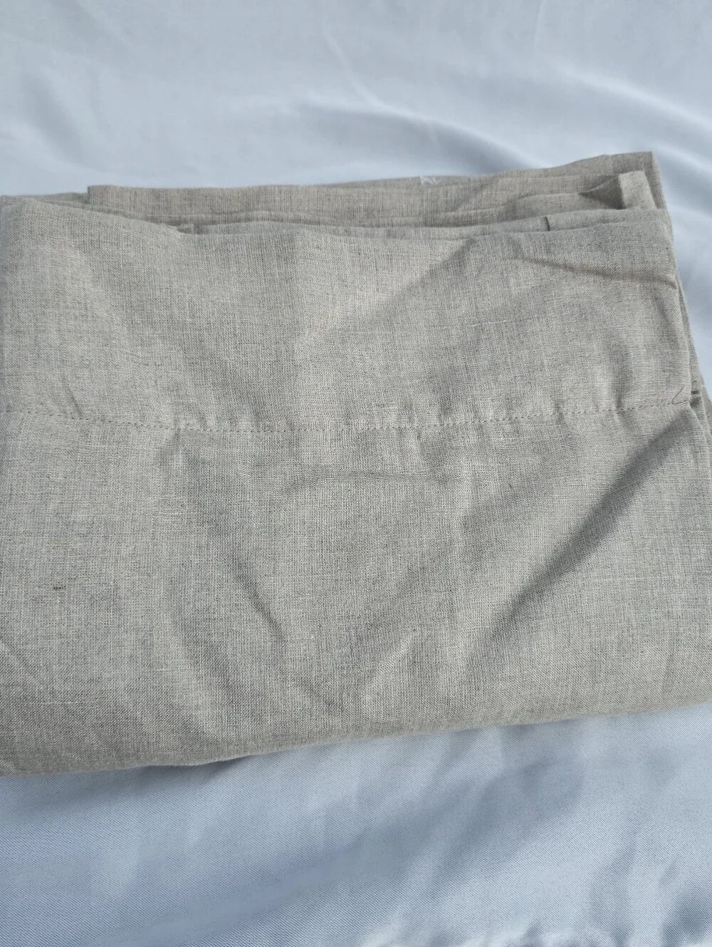 Quince DARK FLAX European Linen True Blackout Curtain 48x84 Single Panel 48